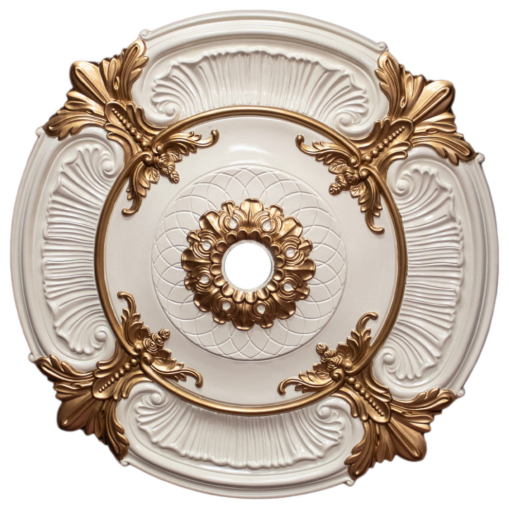 Artistry Lighting, Round 40" Classic White and Gold Ceiling Medallion (ARP16-FQ)