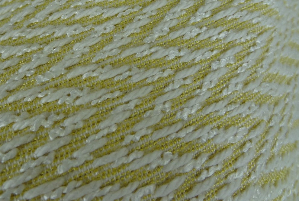 Honey Praire Yellow and Cream Handmade Luxury Pillow, 22"x22"