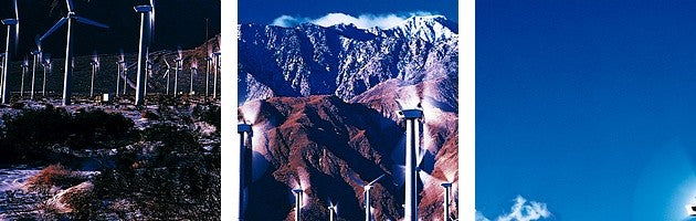 "Wind Turbines Palm Springs CA" Canvas Art, 60"x20"x1.25"
