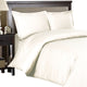 100% Cotton 300TC Striped Duvet Cover Set, Ivory, Twin/Twin Xl
