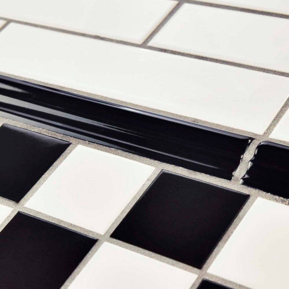 Nero Brillo Zen Ceramic Wall Trim