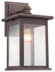 TRISTAN Transitional 1 Light Rubbed Bronze Outdoor Wall Sconce 14"