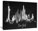 "New York Dark Silhouette" Canvas Print
