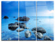 "Rocky Blue Sea" Photography Metal Wall Art, 3 Panels, 36"x28"