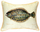 Pair of Betsy Drake Flounder Large Pillows 15 Inch x 22 Inch