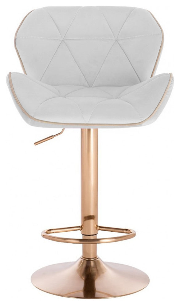 Modern Home Luxe Spyder Contemporary Adjustable Suede Barstool - Modern Comfort