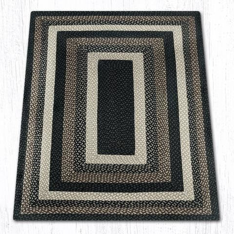 Earth Rugs RC-313 Mocha / Frappuccino Rectangle Braided Rug 4 Feet x 6 Feet