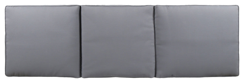 GDF Studio Alisa Outdoor Acacia Wood Chaise Lounge With Cushion, Gray, Set of 2