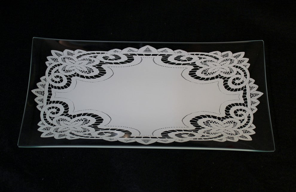 Battenburg Lace 6-Piece Round Plate Collection, Rectangle