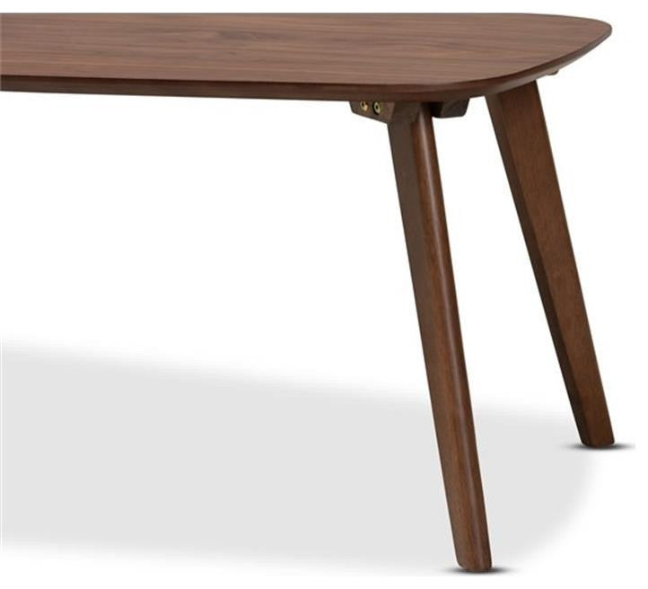 Baxton Studio Dahlia Mid-Century Modern Walnut Finished Coffee Table
