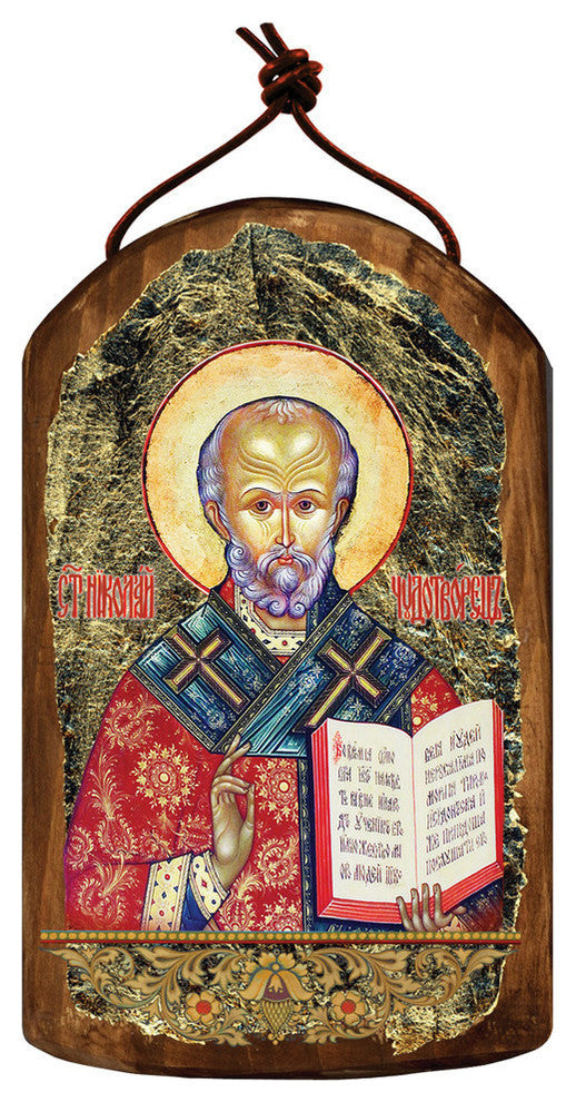 Icon Saint Nicholas Wooden Ornament