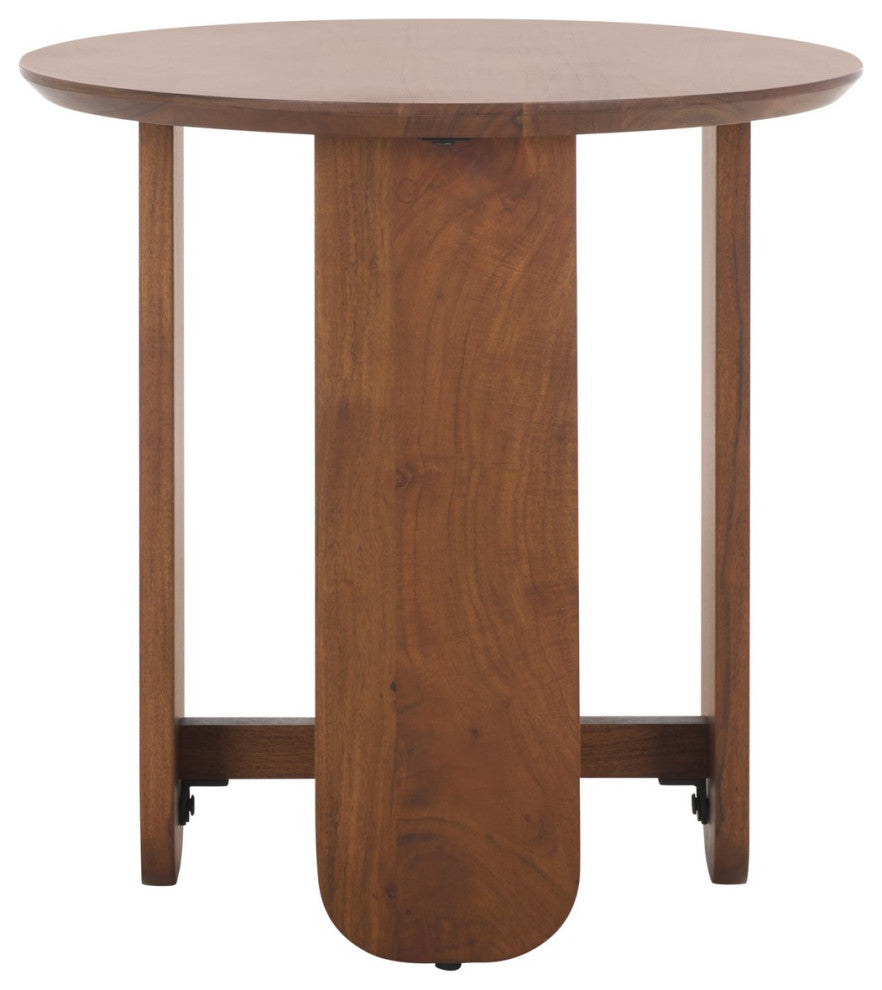 Safavieh Couture Raybelina Round Accent Table, Walnut