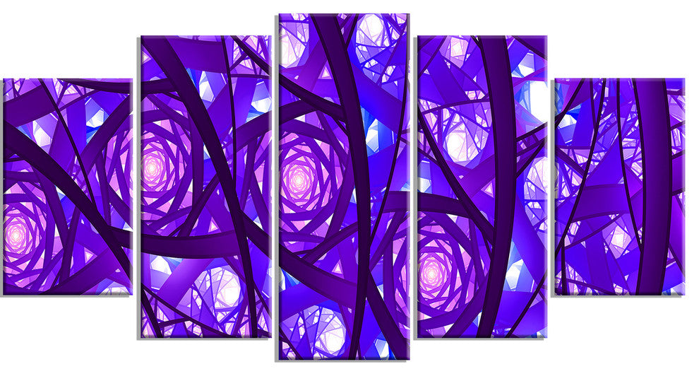 "Enchanted Purple Stars" Canvas Painting