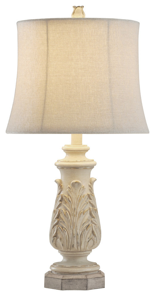 Anastasia Table Lamp, Gray Wash, Beige