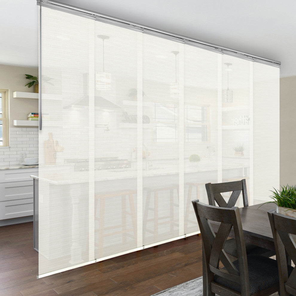 Malia 6-Panel Track Extendable Vertical Blinds 98-130"W