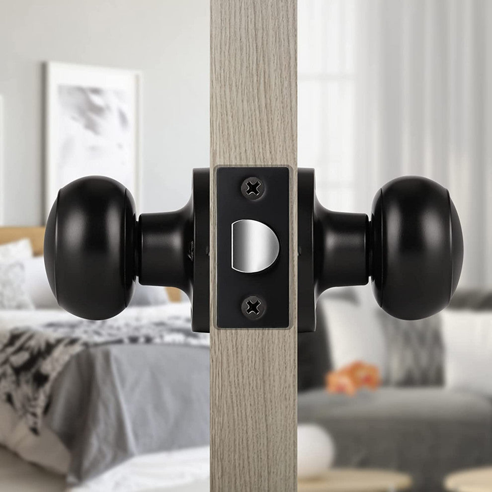 Classic Black Passage Door Knob, 1 Piece