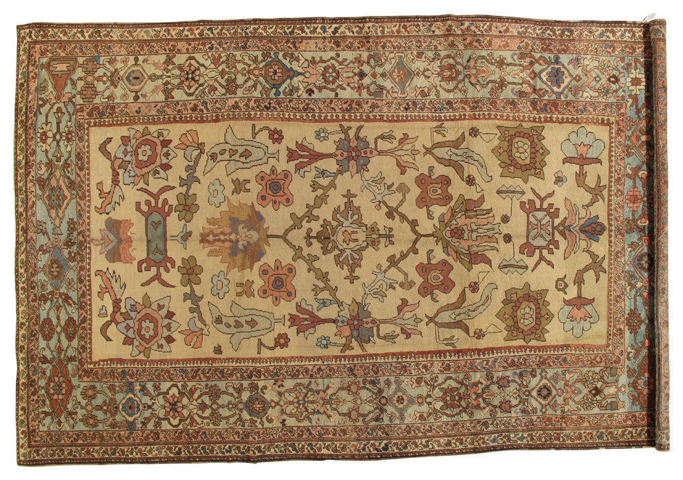 Consigned Serapi Carpet Rug, 8'8"x13'7"