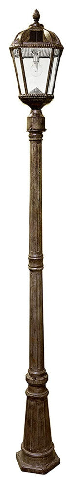 Gama Sonic GS-98B-S-WB Royal Bulb Solar Lamp Post Single Weathered Bronze