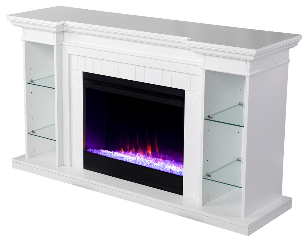 Harwich Color Changing Fireplace With Bookcase
