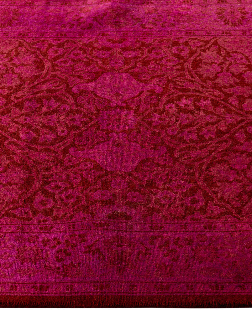 Overdyed One-of-a-Kind Hand-Knotted Area Rug Red, 2' 7" x 8' 1"