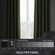 Faux Linen Darkening Curtain Single Panel, Tuscany Green, 50"x108"