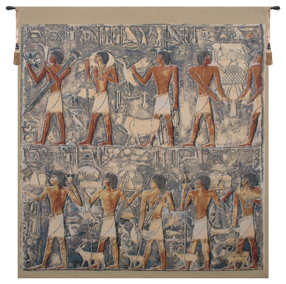 Saqqarah Blue Belgian Wall Tapestry