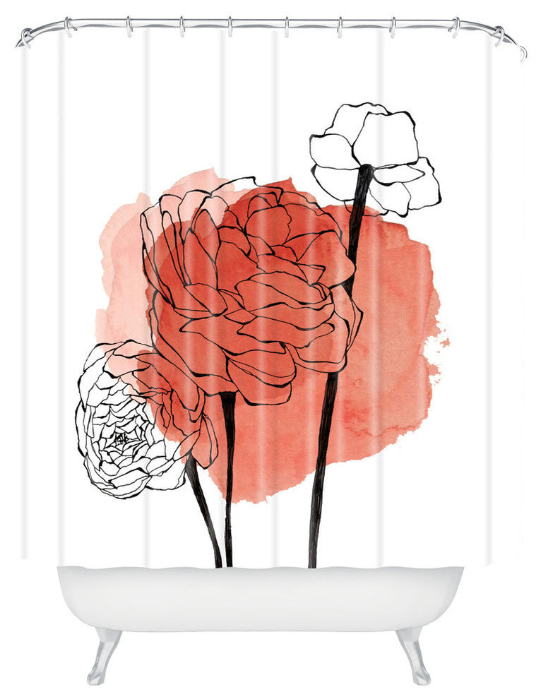 Deny Designs Morgan Kendall Ranunculus Shower Curtain