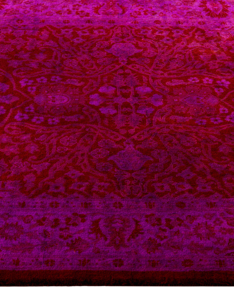 Overdyed One-of-a-Kind Hand-Knotted Area Rug Red, 3' 0" x 7' 4"