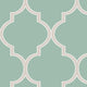 Moroccan Peel and Stick Vinyl Wallpaper, Mint, 24" X 60"