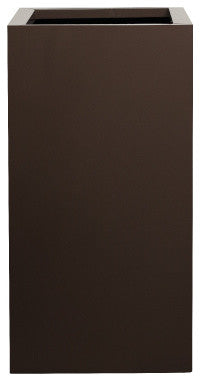 Ferrum 14" Tall Square Planter, Taupe