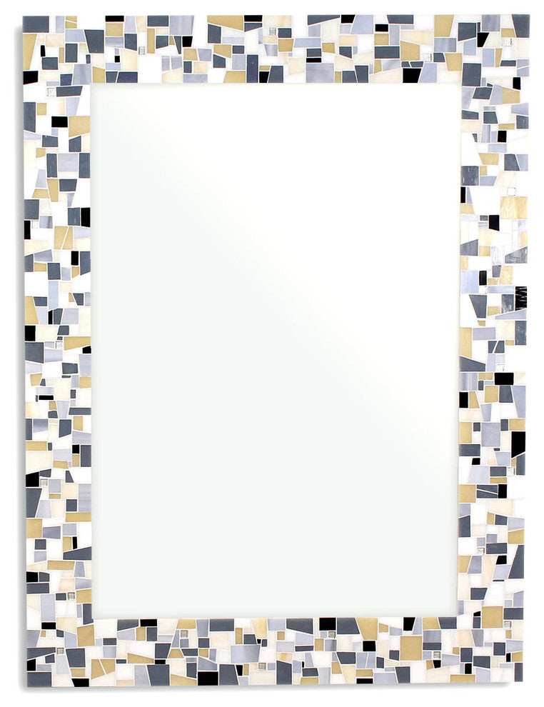 Stained Glass Mosaic Mirror, 24"x34", Vertical