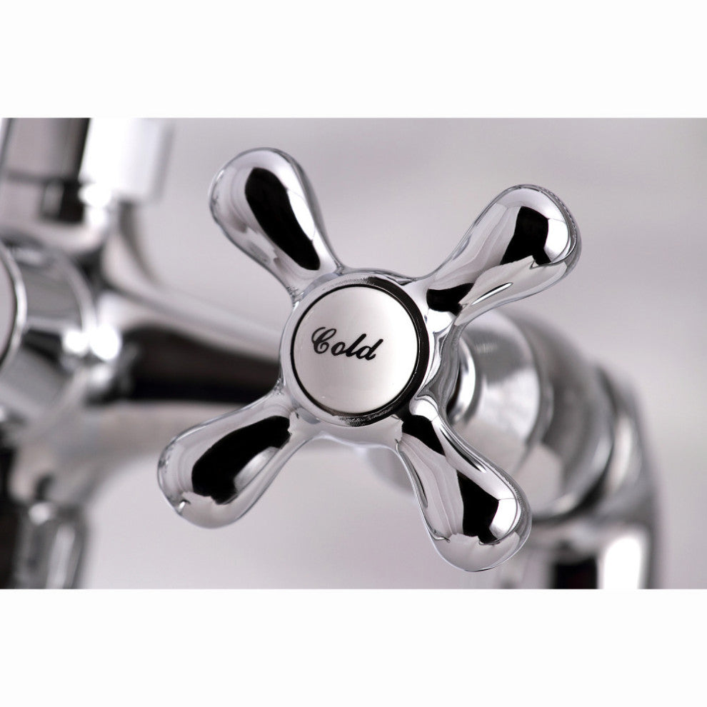 Kingston Brass Clawfoot Tub Faucet With Hand Shower, Polished Chrome