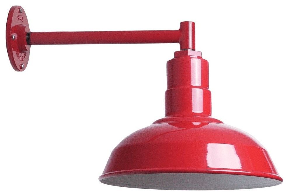 The 12" Westchester Industrial Barn Light with 11" Straight Arm , Red
