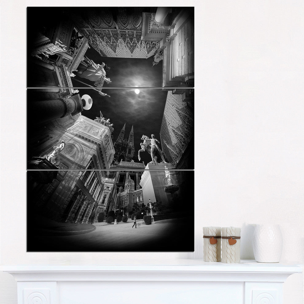"Vienna Top View Collage" Metal Wall Art, 3 Panels, 28"x36"
