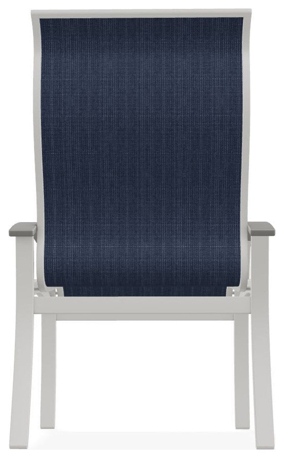 Belle Isle Sling Outdoor Dining Chair, Mavi/Snow