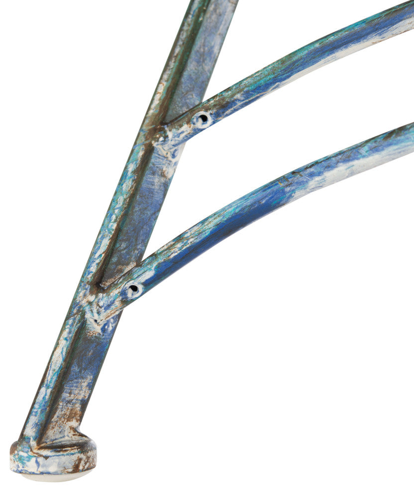 Safavieh Belen Bistro Set, One Table and Two Chairs Antique Blue