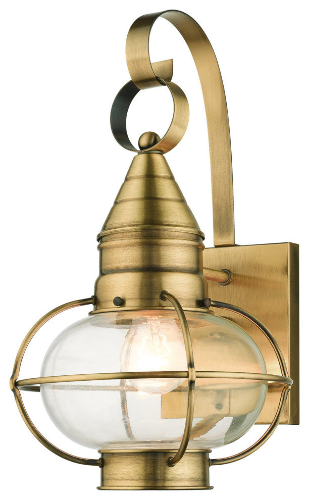 Antique Brass Nautical, Farmhouse, Bohemian, Colonial, Outdoor Wall Lantern