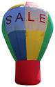 20 Foot Promotional Advertising Inflatable Hot Air Style Balloon Rainbow Color