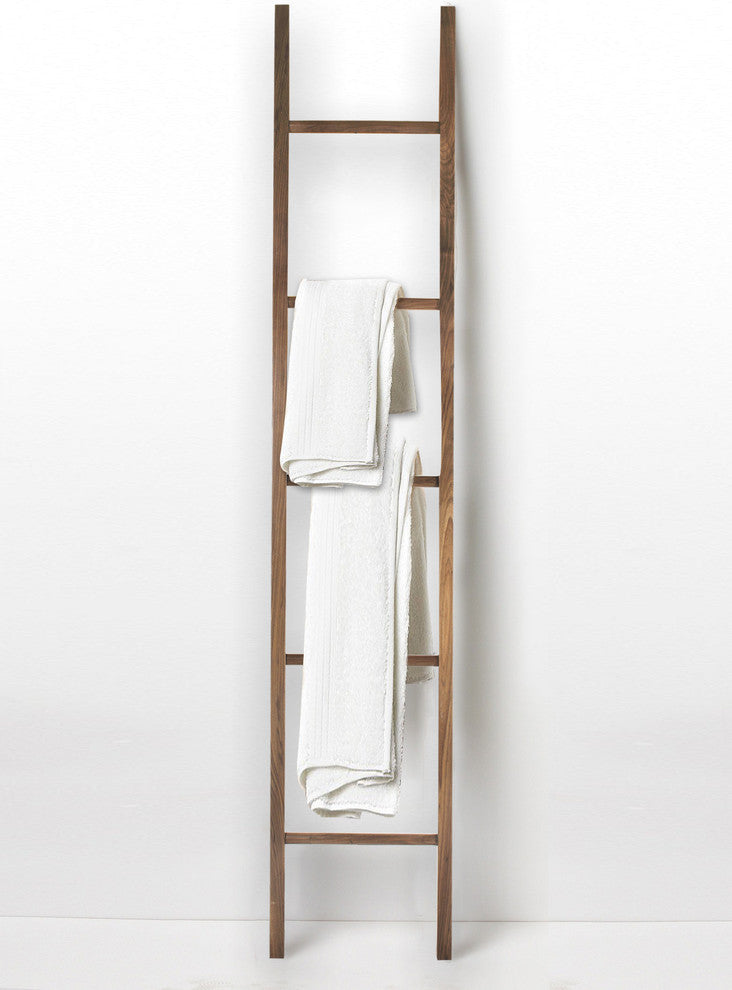 0Decorative Ladder with Solid Walnut