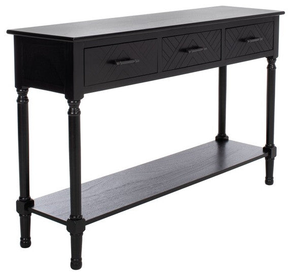 Safavieh Peyton 3 Drawer Console Table, Black