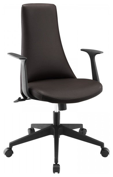 Brown Fount Mid Back Vinyl Office Chair