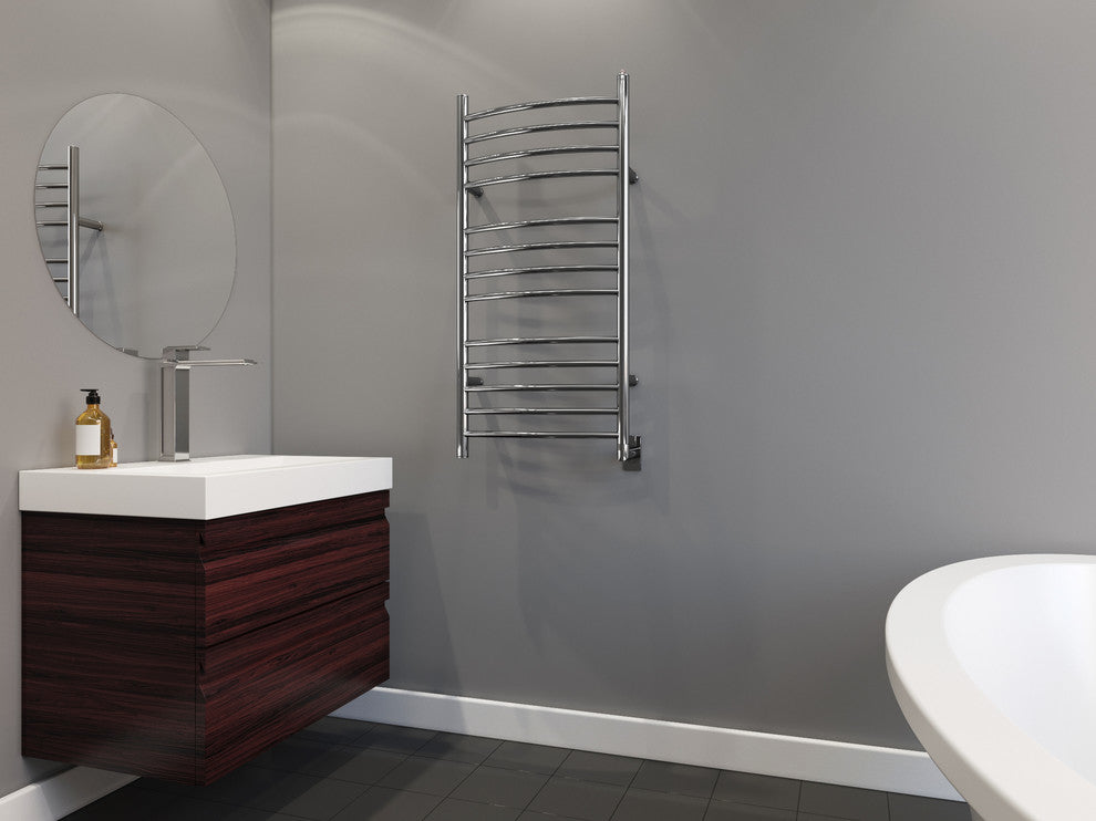 Ancona Svelte Hardwired Towel Warmer, Polished Stainless Steel