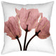 Laural Home Blush Pink Tulips X-Ray 18" X 18" Indoor Decorative Pillow