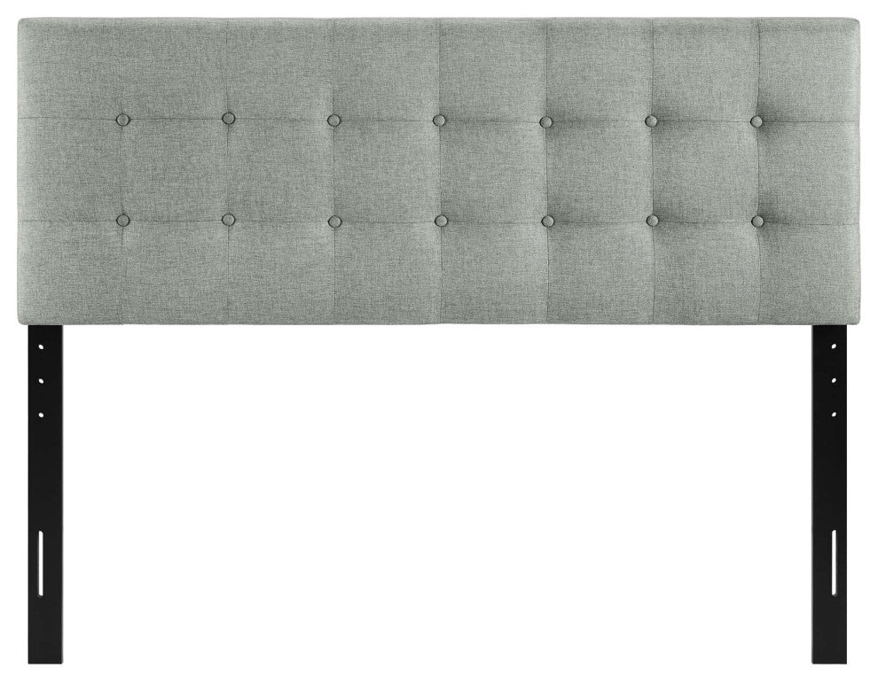 Modway Bedroom Emily King Fabric Headboard, Gray
