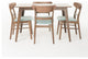 GDF Studio Mid-Century Modern 5 Piece Dining Set, Mint