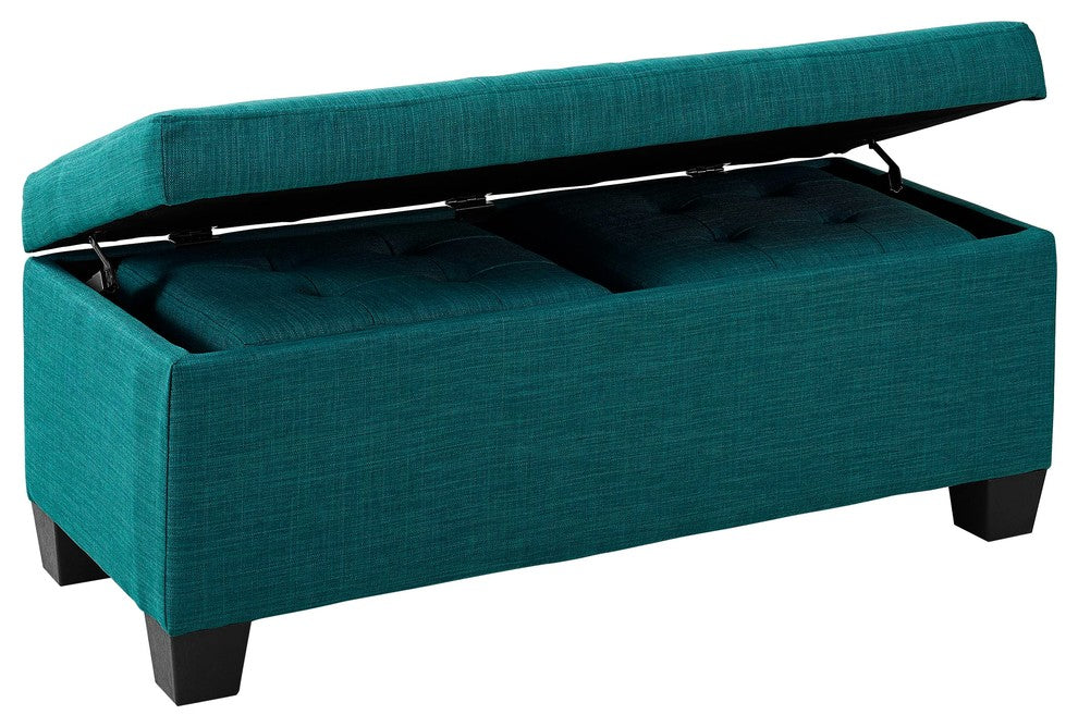 Everett 3-Pack Storage Ottoman, Teal