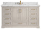 Boston 60" Single Bathroom Vanity in Fine Grain 2" Viola Brown
