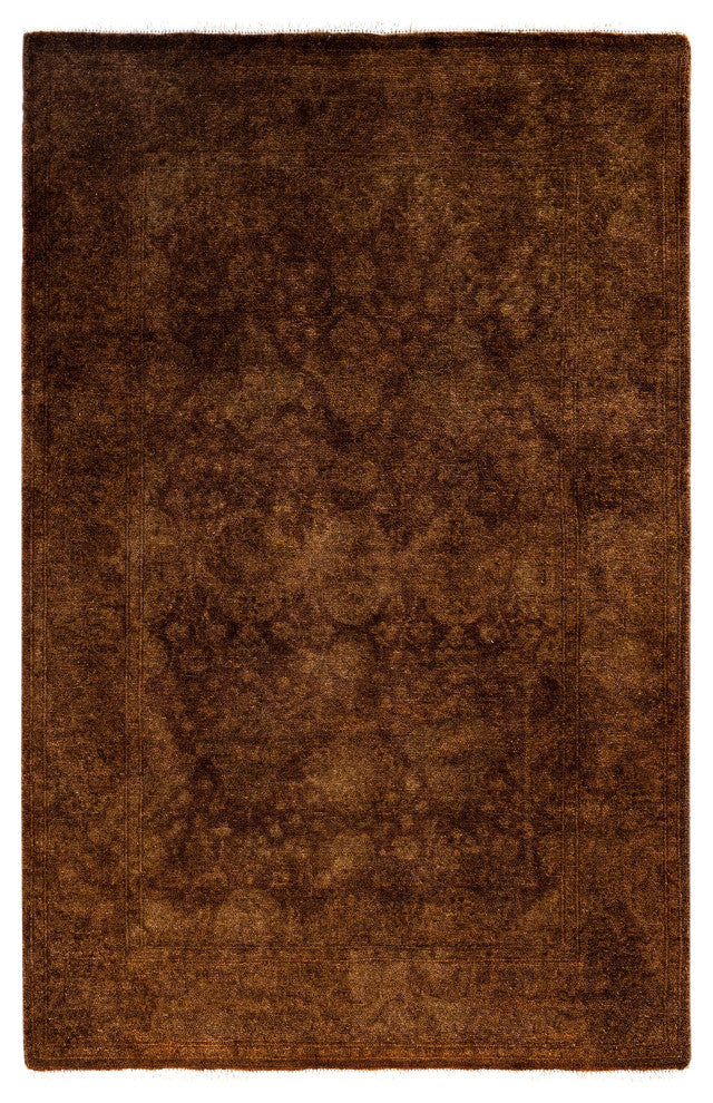 Overdyed One-of-a-Kind Hand-Knotted Area Rug Brown, 2' 7" x 4' 0"