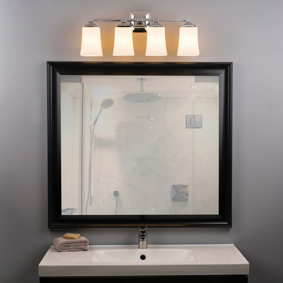 Brighton Vanity Wall Sconce 4 Light, Polished Chrome