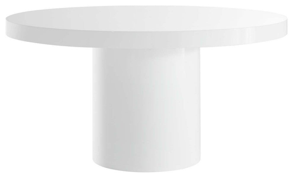 Gratify 60" Round Dining Table, White